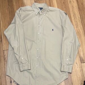 Polo by Ralph Lauren Men's Beige Button-Down Shirt